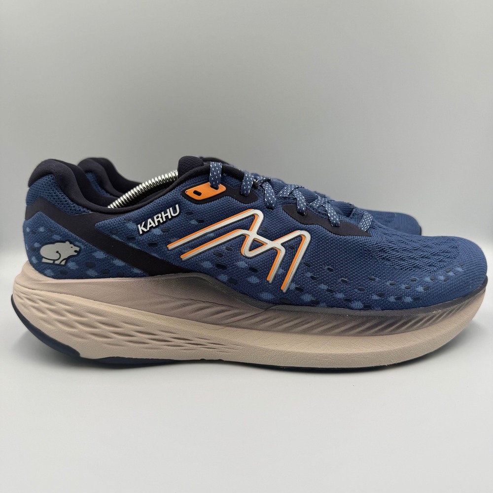 Karhu Mestari Run Men Size 12 Blue Orange Running Shoes Athletic Sneakers F10500
